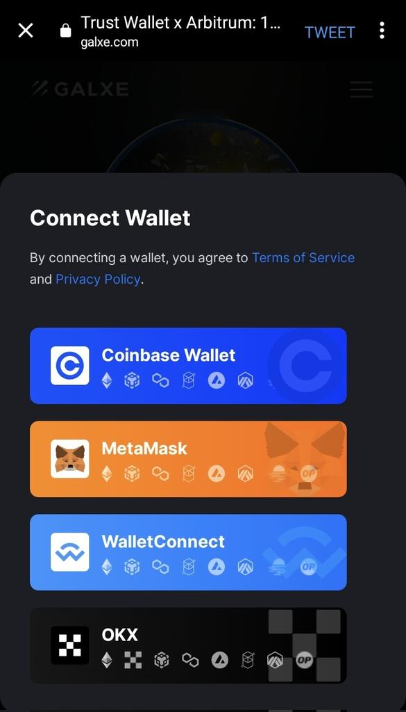 @TrustWallet @arbitrum Still NO #Trustwallet option to connect wallet?