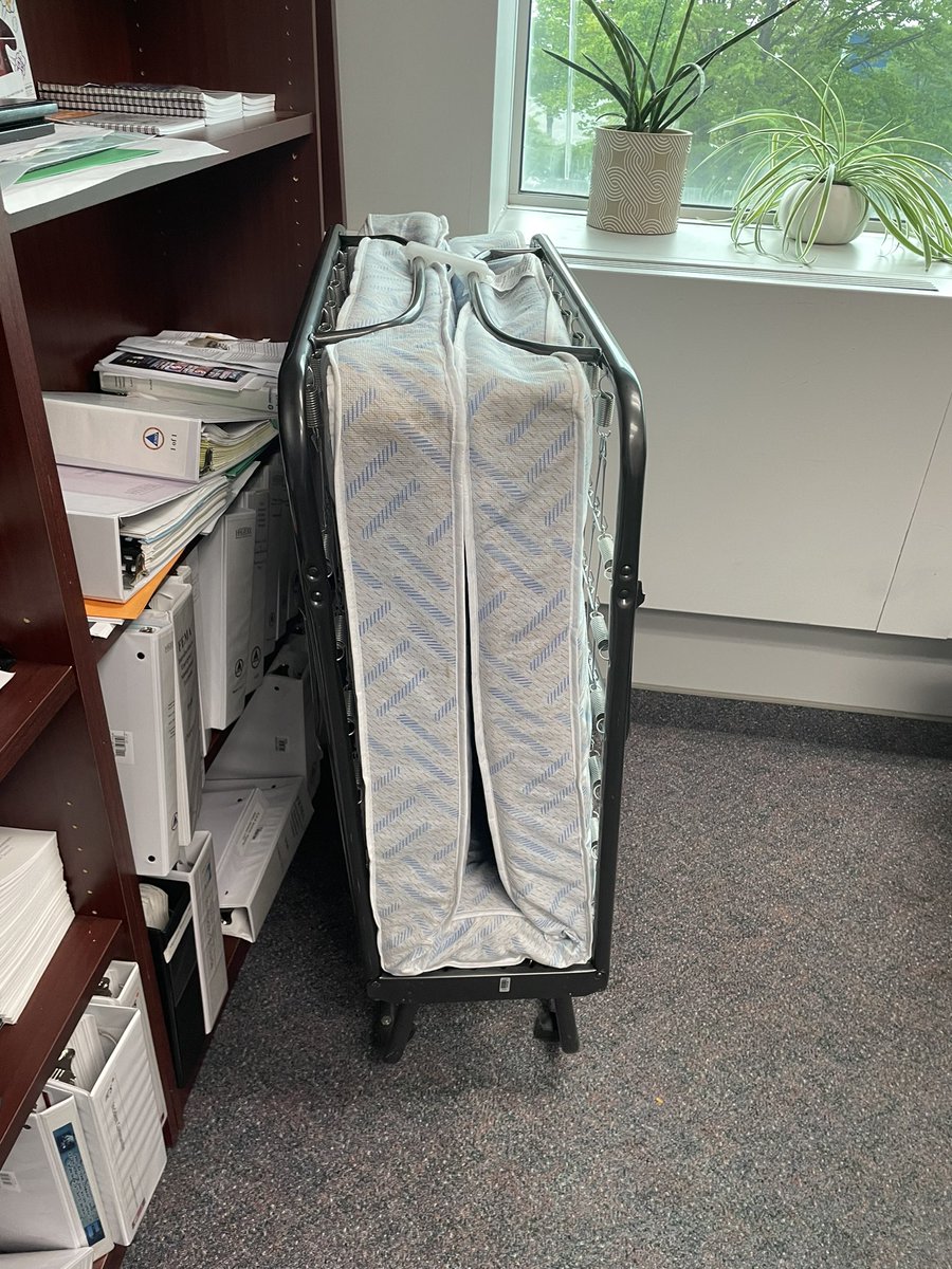 Folks I want you to meet Erica Fleck. She is our Director of Emergency Management. I also want you to meet her cot, here at our EOC. I have been here for many crises along other exceptional people..I go home at night. She doesn’t, hence the cot. Amazing person #LuvErica