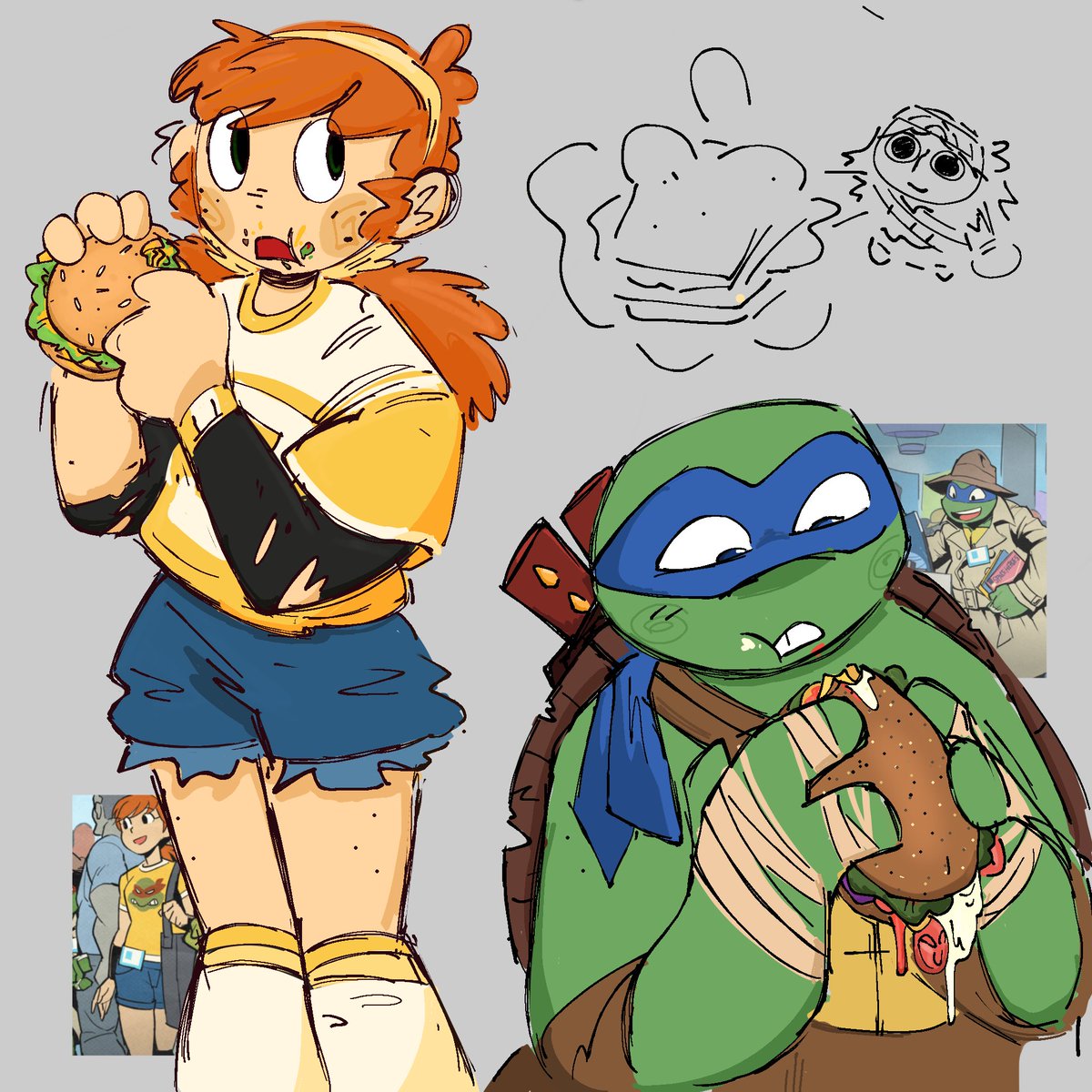 TrinketFunTime's tweet photo. How to get your art blow up 

1. Draw a baby girl eating a really good sandwich 

#tmnt #tmnt2012 #TeenageMutantNinjaTurtles #tmntfanart #apriloneil #Leonardo #tmntleo https://t.co/ZcqcwZ3ZE1