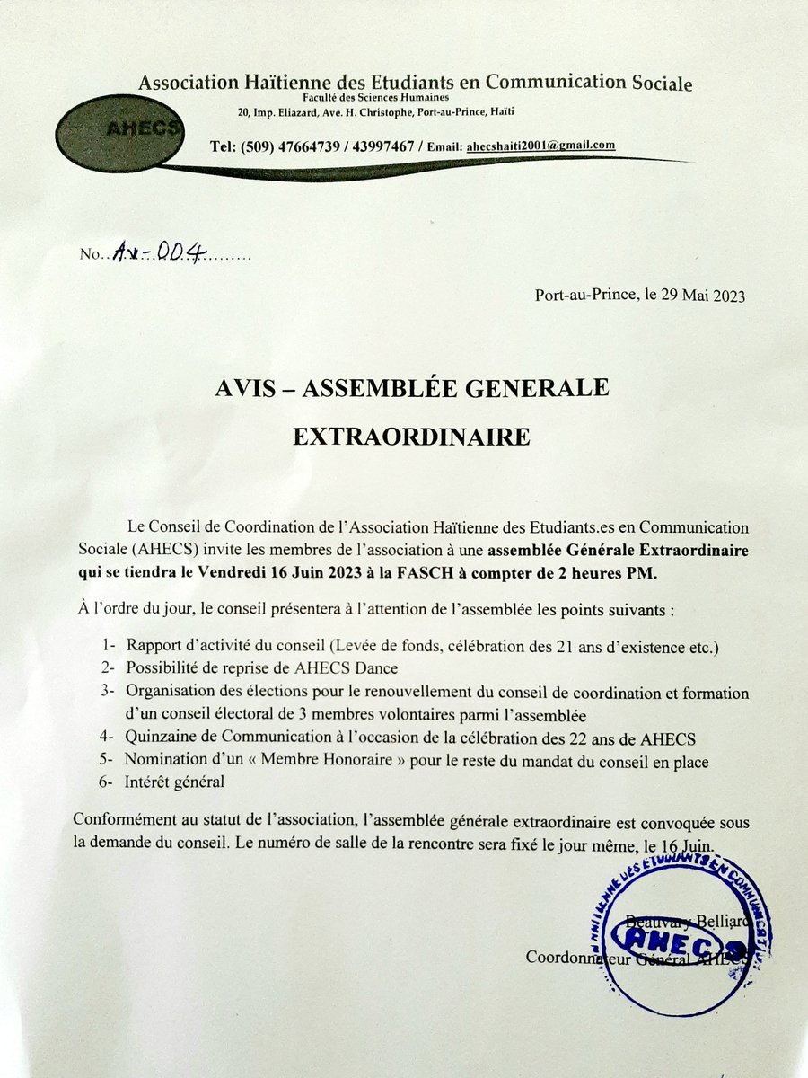 Randevou pou pa rate !