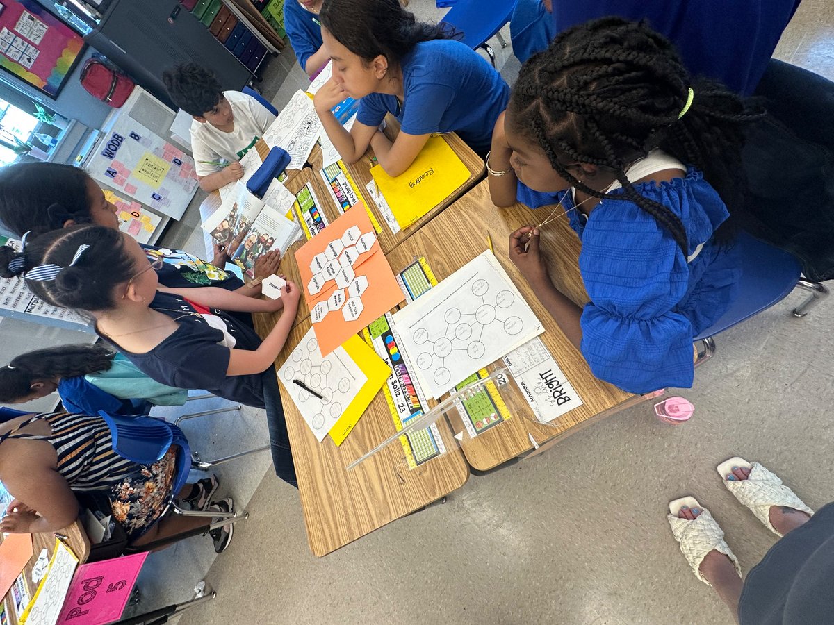 Today we worked collaboratively discussing two famous inventors. We used our Hexagonal thinking strategy to make connections and have group discussions. <a href="/PS66JKO/">JKO Elementary</a>