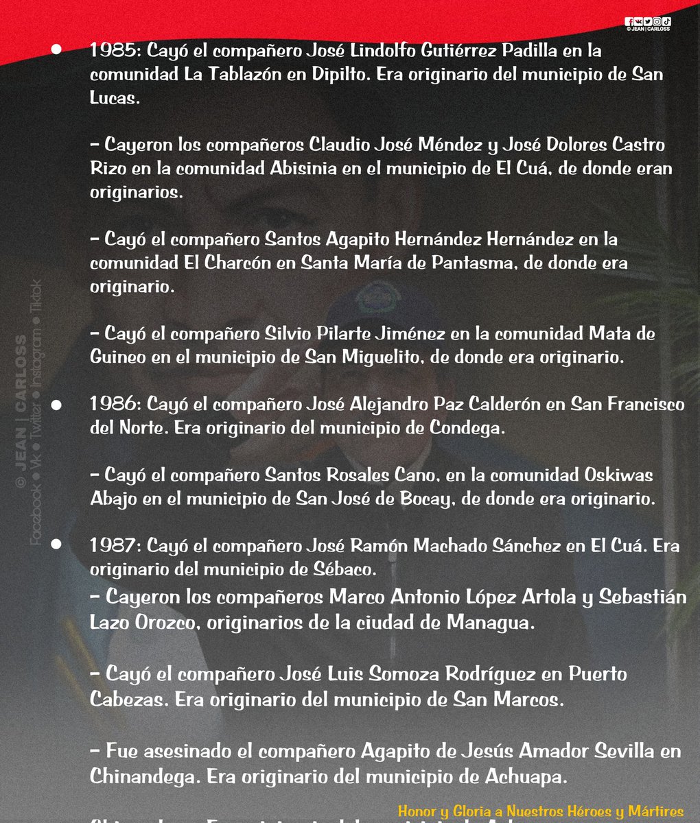#UnDiaComoHoy || Efemérides Revolucionarias del día de hoy 2 de Junio.🔴⚫✊🇳🇮

#Nicaragua 
#LaPazNuestraVictoria   
#ComunicadoresJinotegaNorte