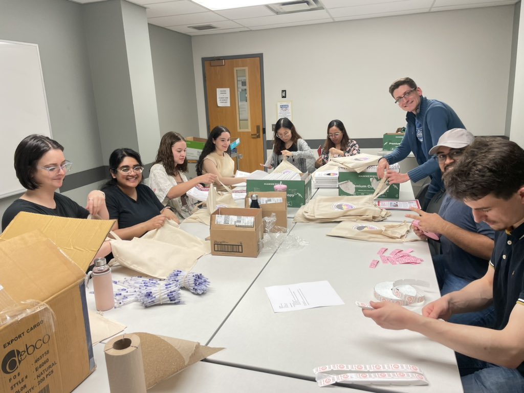 aars2023's tweet photo. Tote bag assembly for #AARS2023 is underway! @iubmb https://t.co/gBWxKqEFME