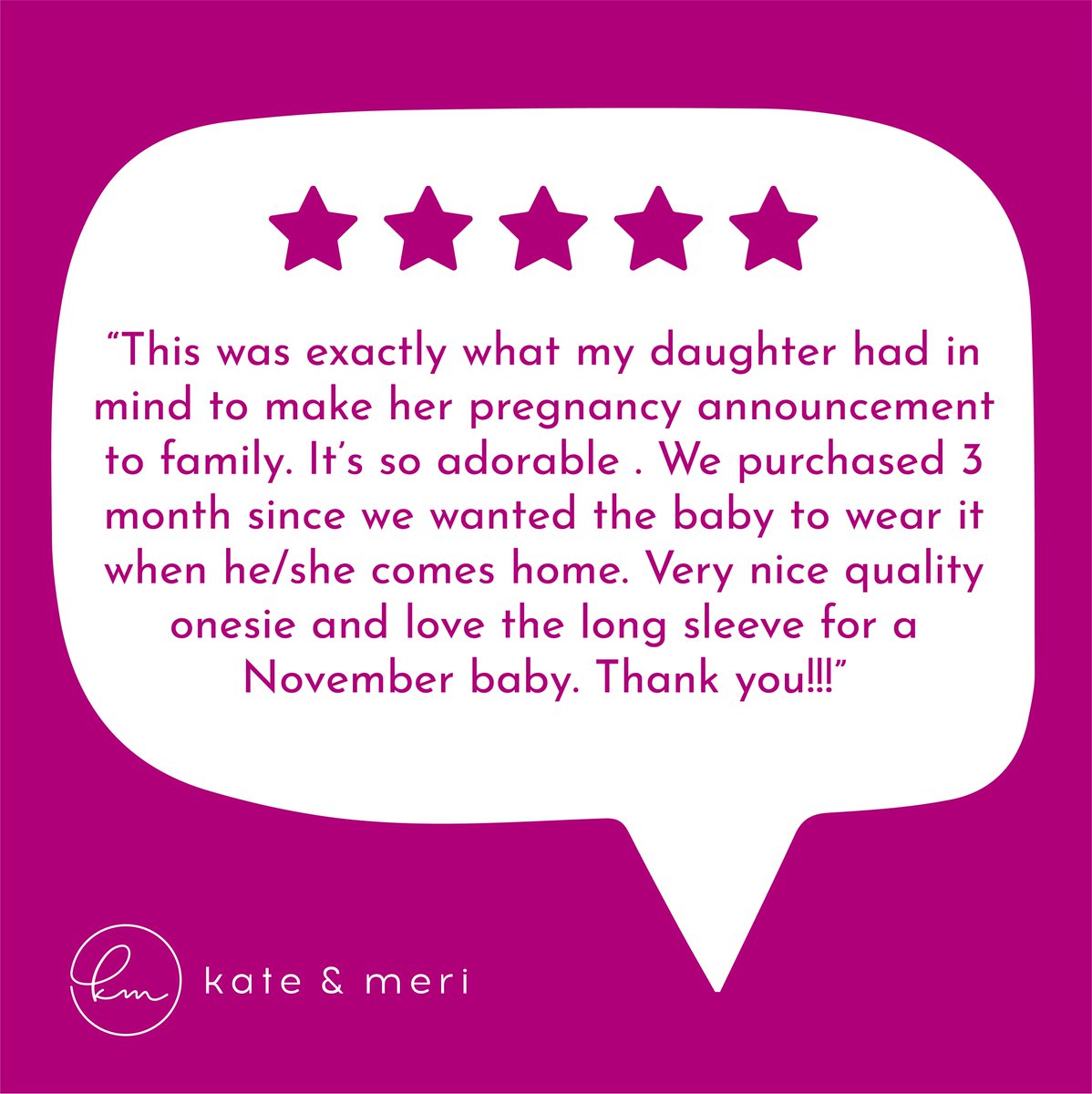 'This was exactly what my daughter had in mind to make her pregnancy announcement to family. It's so adorable. We purchased 3 month since we wanted the baby to wear it when he/she comes home. Very nice quality onesie! Thank you!!!' - Jasmine

#customonesie #customgift #babygift