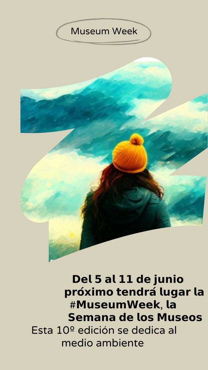 ¡A pocos días para la #MuseumWeek!.  
¿Preparad@? 
Del 5 al 11 de junio en las #RedesSociales  
Lunes 5: #MedioAmbienteMW
Martes 6: #Web3MW
Miércoles 7: #AlimentosMW
Jueves 8: #OcéanosMW
Viernes 9: #IAMW
Sábado 10: #PatrimonioMW
Domingo 11: #SolMW
 #museumweek2023