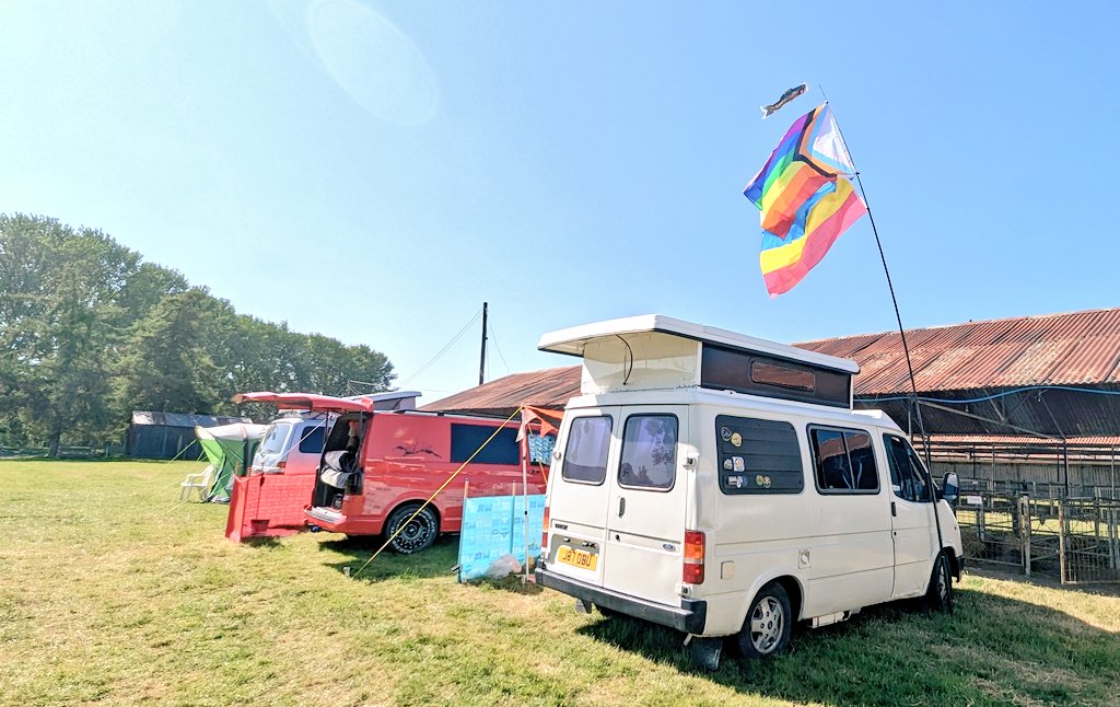 WeGailyGadabout's tweet photo. Finally got a flagpole for my flags! Jezebel says Happy Pride!
#pridemonth #showyourpride #vanlifepride https://t.co/mdkMzwj2G6