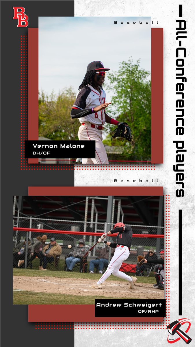 bbchs_baseball's tweet photo. Congratulations to Vernon Malone &amp; Andrew Schweigert on SWSC All-Conference recognition. https://t.co/JdCz6MXDIg