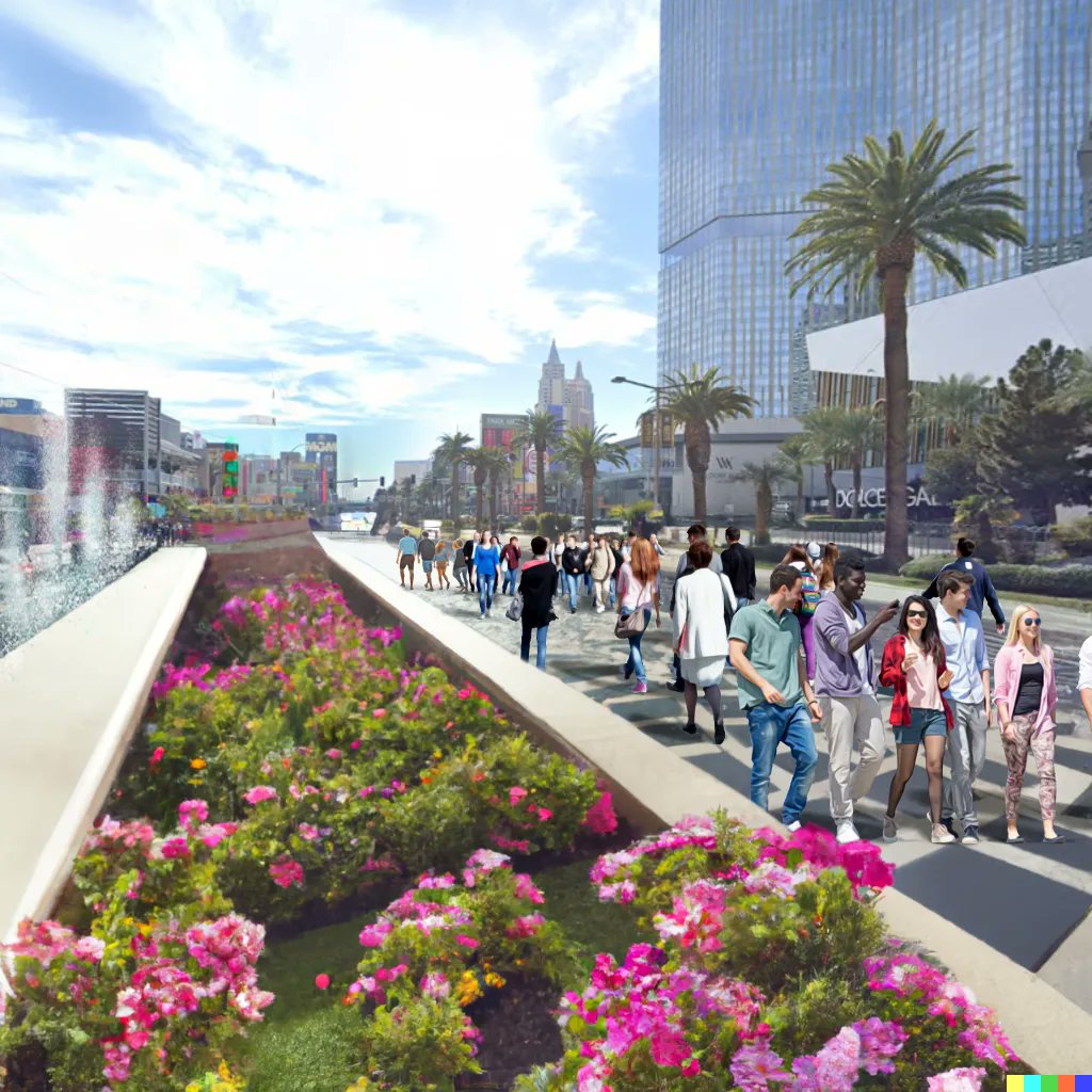 AI-generated street transformations on Twitter: "Las Vegas Blvd (Las