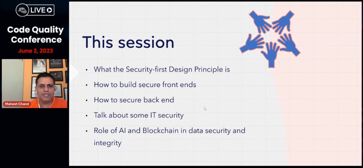 Attention developers, software security enthusiasts! etc Don't miss the ongoing session by @mcbeniwal  on 'Build Secure-first Software.' It's a must-attend for anyone passionate about software security. 🛡️💻 #SoftwareSecurity #SecureCoding #ContinuousLearning
