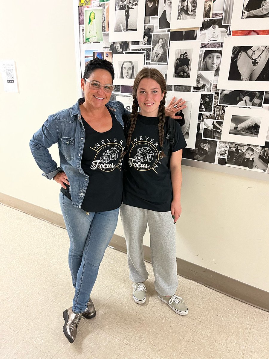 Ms. DaRocha and her academic aide Brooke Bird wearing matching T-Shirts on the seniors last day of school!! #ClassOf2023 #SeniorWeek #Graduation