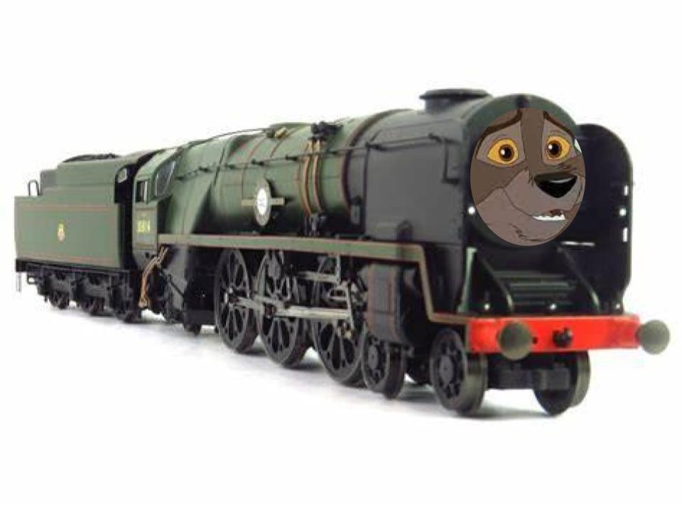 @TTTE07 Nigel The Blue Scottish 812 
Danielle The Red Scottish L&YR Class 28 
Tracy The Magical Blue Tank Engine 
Luke The SR Merchant Navy Pacific