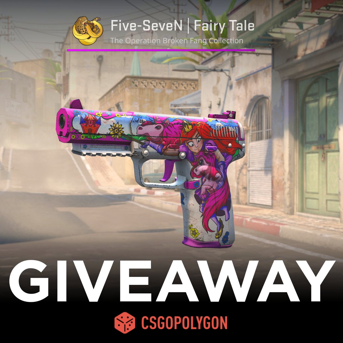 🌞WEEKEND GIVEAWAY   
🔫 Five-SeveN | Fairy Tale 😍
✅To enter:   RT + Follow + Write your CSGOPolygon ID in Reply      
🏁 Results: Jun. 4
#freeskins #csgoskinsgiveaway #cs2 #cs2giveaway  #giveaway #csgocases #csgocase #skins #csgoskins #CSGO2 #Source2 #PLGBET #FIVESEVEN