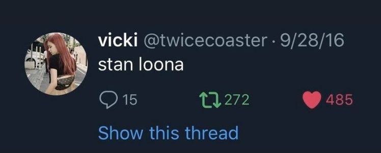 the first person to say stan loona