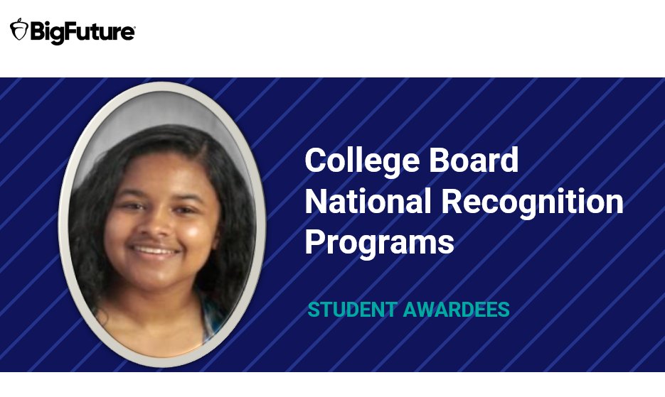 Congratulations Laila Dargan!  We are so proud of you!  #FirstNeverFollows @CollegeBoard