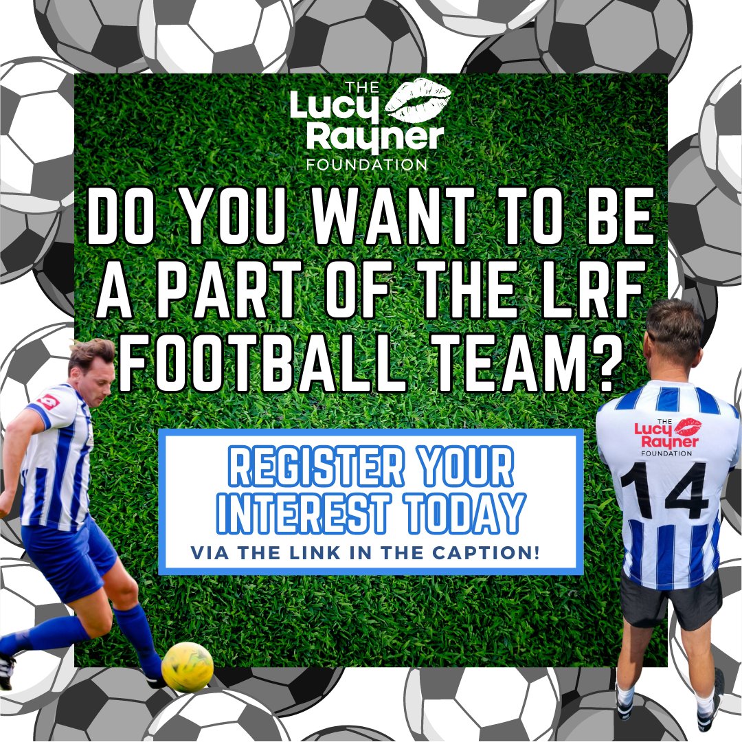 COMING SOON
⚽11-A-Side Corporate football matches!⚽

📝 Register your interest via the following link to play for our 11 -A-Side Foundation team!

thelucyraynerfoundation.com/11-a-side-foot…

#Corporatefootballmatch #Jointheteam #Foundation11 #Veo #Raiseawareness #Raisemoney #LRF