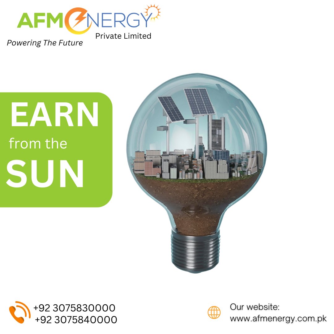 Let the sunshine in ☀️🌞
📞 03075840000📞 03075830000
📩Or Email At: info@afmenergy.com.pk
#EarnFromTheSun #SolarIncome #SolarEarnings #RenewableEnergyIncome #SolarFinance #SolarInvestments #SustainableIncome #CleanEnergyProfits #SolarWealth #GreenEnergyReturns #SunPowerProfits
