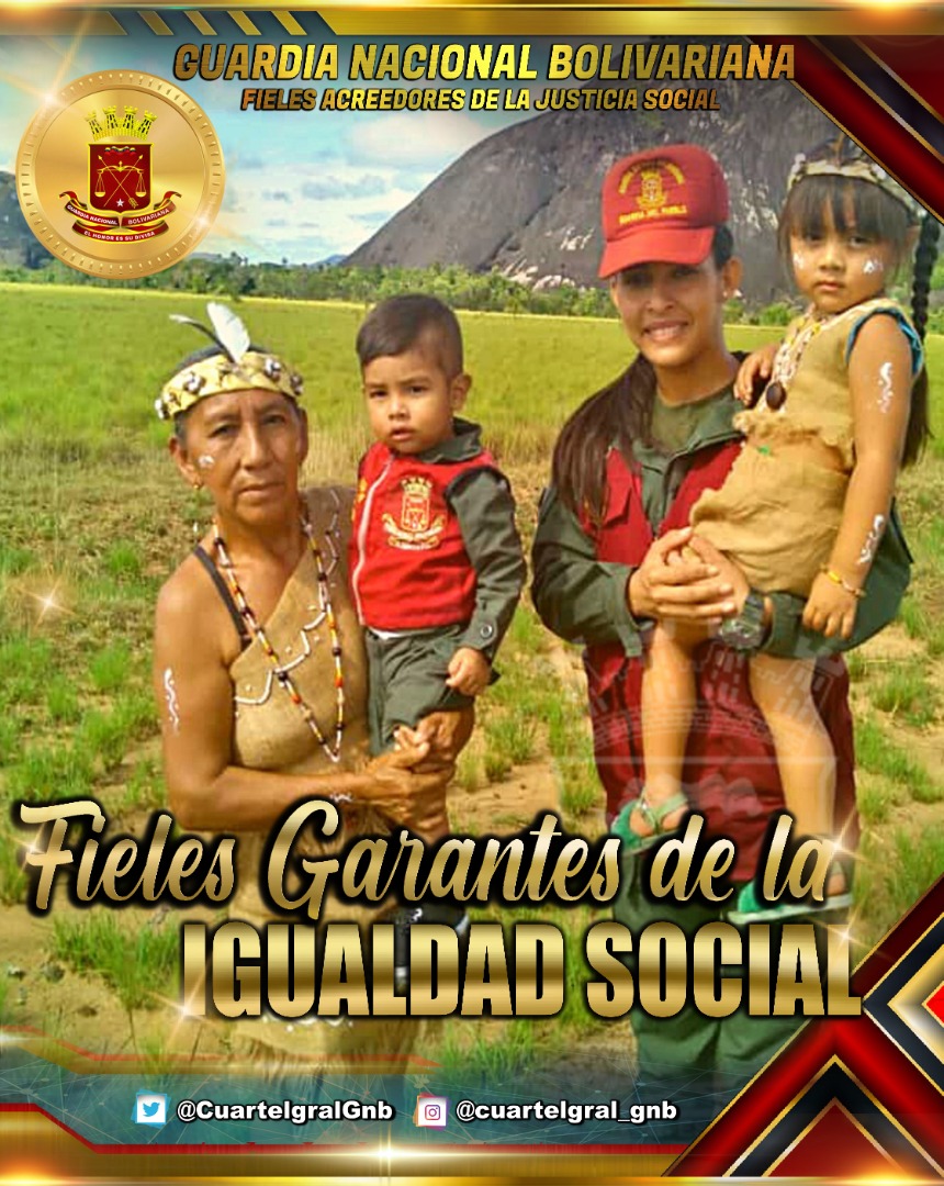 En la Guardia Nacional Bolivariana trabajamos en Función de Justicia Social garantizando el bienestar de nuestros pueblos
#IntegraciónEnLaDiversidad
#FANBFuerzaUnidaIndetenible 
#IntegrarEsVencer 
#ElSurRenace