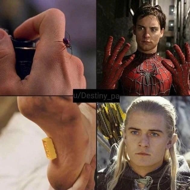 Loco... 😅

#memes #memesdaily #divertido #funny #Spiderman #Legolas #TheLordOfTheRings #AcrossTheSpiderverse