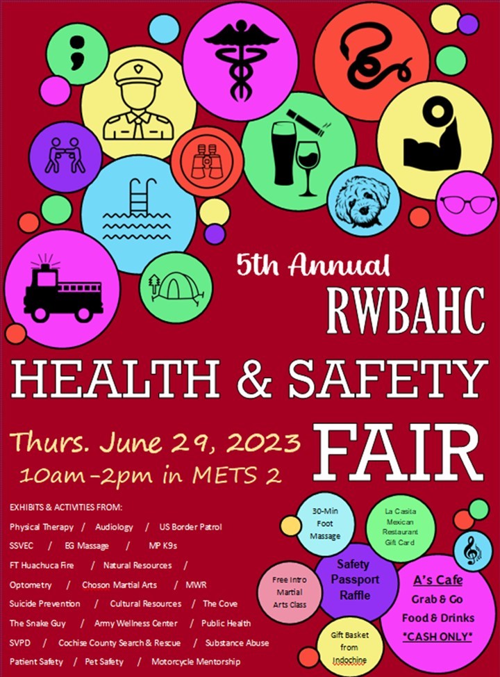 RWBAHC1's tweet image. Our 5th Annual Health &amp;amp; Safety Fair is less than a month away and you want to make sure to mark your calendars because you do not want to miss this event!