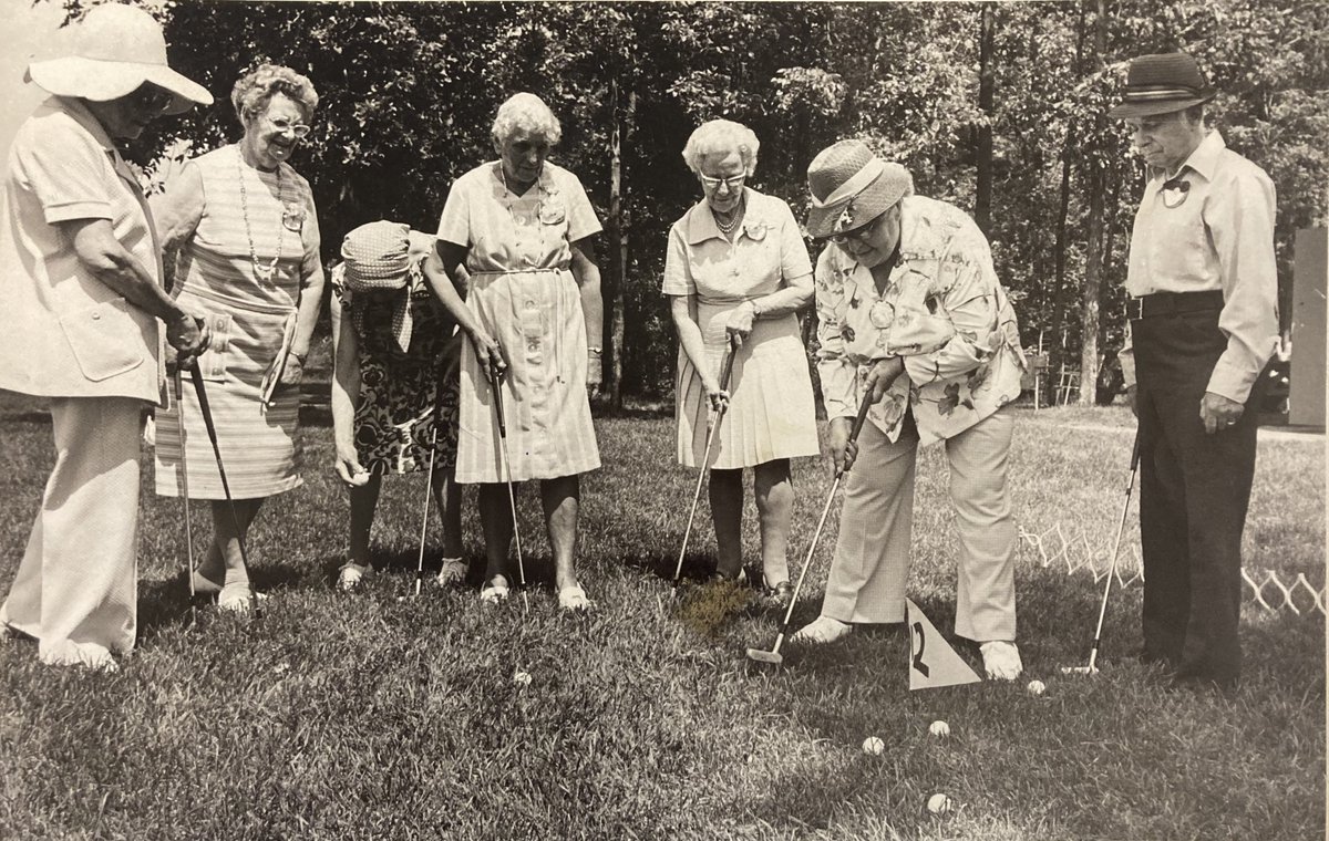 Etobicoke's Recreation Dept. was established in 1954 to provide activities for 'all ages, all interests, all year round.' Seniors programs became an important part of that mandate. The photograph was possibly from Centennial Park's Summer Interlude program, 1974. #SeniorsMonth