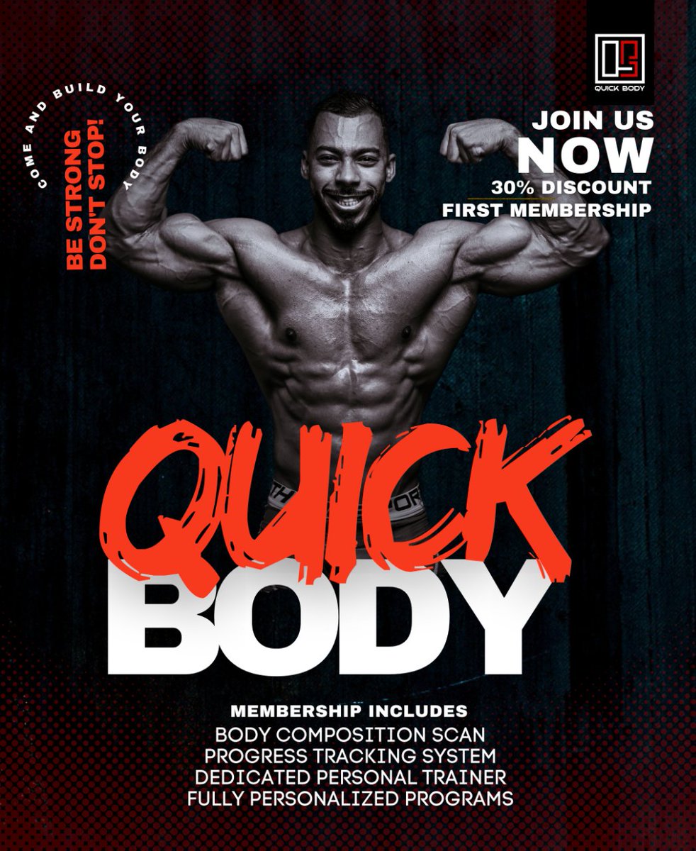 quickbody_org's tweet photo. Unlock your fitness goals with Quick Body's exclusive promo! π Get started on your wellness journey and enjoy a whopping 30% off your first membership. Don't miss out on this incredible offer! πͺβ¨Β
#QuickBody #gym #coach #wellness #personaltraining #bodybuilding #personalcoach https://t.co/e0DSov0RPg