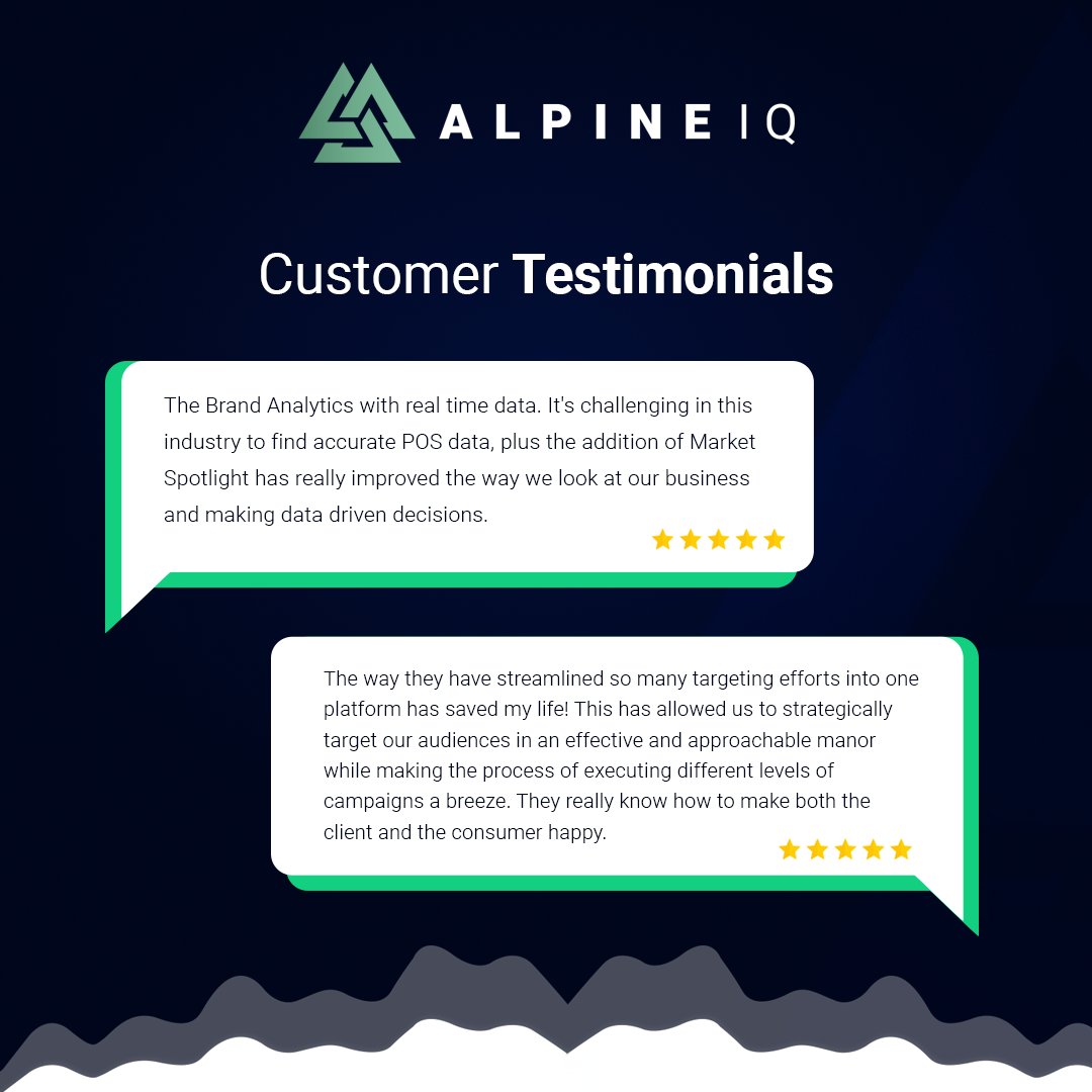 Alpine_IQ's tweet photo. Here at Alpine IQ, we strive to provide the best possible experience for our clients. A testimonial from a satisfied customer like you is always a great asset to our company.

Thank you for your feedback and support!
#FavoriteFeatureFriday https://t.co/UU2sW9vQsU
