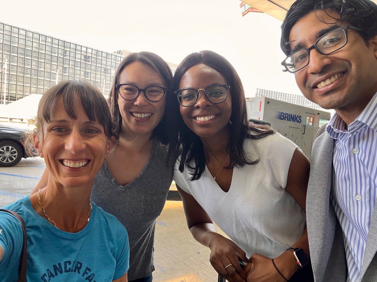 Jessica Hawley MD MS (@jessicahawleymd) on Twitter photo Arrived #ASCO2023 with stellar <a href="/fredhutch/">Fred Hutch Cancer Center</a> onc fellows <a href="/RubenRaychaud/">Ruben Raychaudhuri</a> <a href="/natashakwemd/">Natasha Kwendakwema</a> <a href="/carriehomd/">Carrie Ho</a> !!
Visit their posters tomorrow in GU, GI, lymphoma (Mon). 💪🏻🙌🏻 📢Pls follow them, new to Twitter!!!! Arrived #ASCO2023 with stellar <a href="/fredhutch/">Fred Hutch Cancer Center</a> onc fellows <a href="/RubenRaychaud/">Ruben Raychaudhuri</a> <a href="/natashakwemd/">Natasha Kwendakwema</a> <a href="/carriehomd/">Carrie Ho</a> !!
Visit their posters tomorrow in GU, GI, lymphoma (Mon). 💪🏻🙌🏻 📢Pls follow them, new to Twitter!!!!