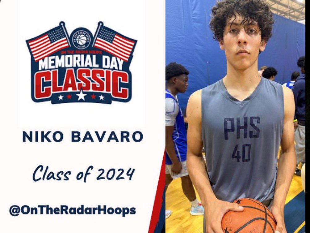 Niko Bavaro <a href="/NikoBavaro/">Niko Bavaro</a> is a 6’3 sharpshooter with a solid college ready frame. A strong wing defender who can make shots off the dribble and showed nice combo moves to get to the basket. 

@_PHSAcademy 
<a href="/CoachHolmes20/">Pro Holmes Sports MGMT</a> 

STORY:

ontheradarhoops.com/otr-florida-me…