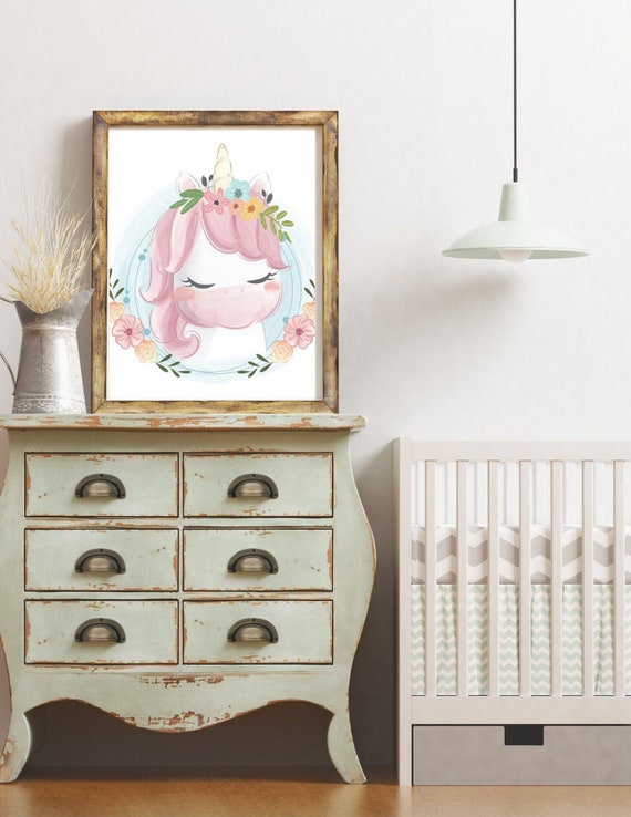 Unicorn Wall Art, Unicorn Print, Unicorn Nursery etsy.me/3Obafir #unicorn #nurseryprint #unicornprint #digitalprint #nurserywallart @etsymktgtool