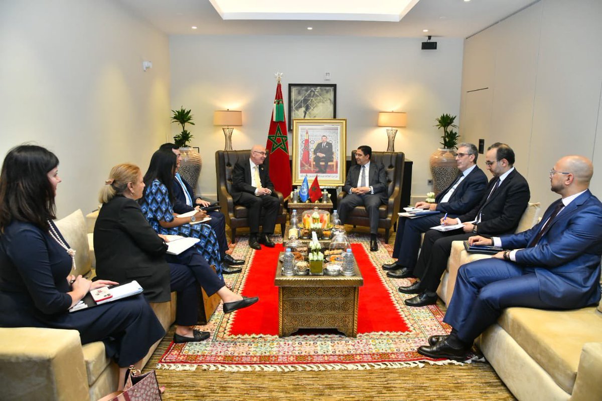 On the sidelines of the 2nd High-Level Meeting of Heads of Counter-Terrorism and Security Agencies in Africa, MFA Nasser Bourita held talks, today in Tangier, with the Under-Secretary-General of the UN Office of Counter-Terrorism, Mr. Vladimir Voronkov.