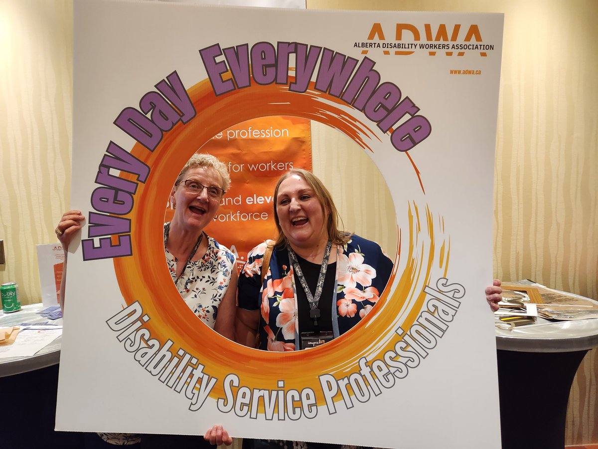 The <a href="/AlbertaDWA/">Alberta Disabilty Workers Association (ADWA)</a> room at the #Impact2023 conference with all of the interactive activities was an a hit! #Impact2023#ADWA#acdsconference2023