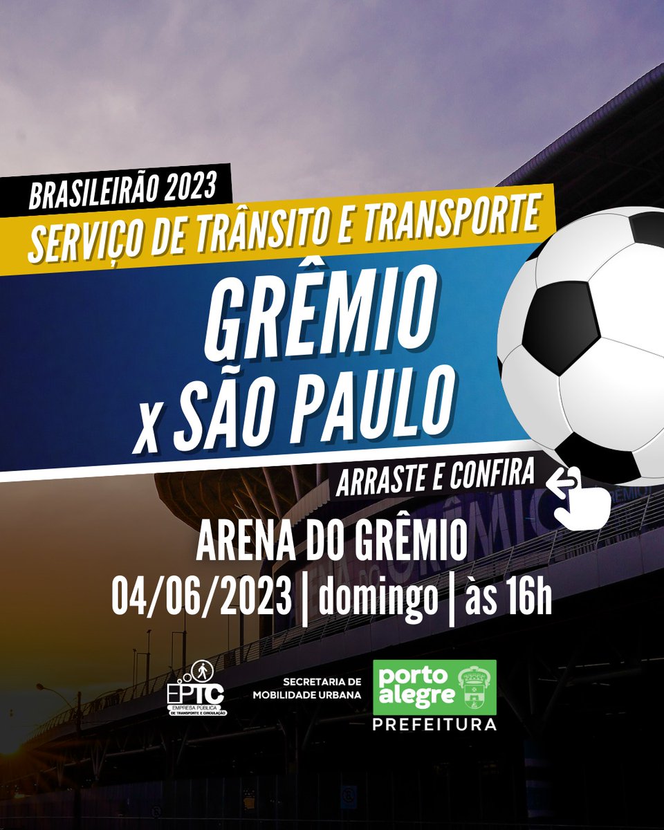 EPTC anuncia funcionamento dos ônibus em Porto Alegre (RS) em dia de jogo  entre Grêmio e América-MG pelo Campeonato Brasileiro