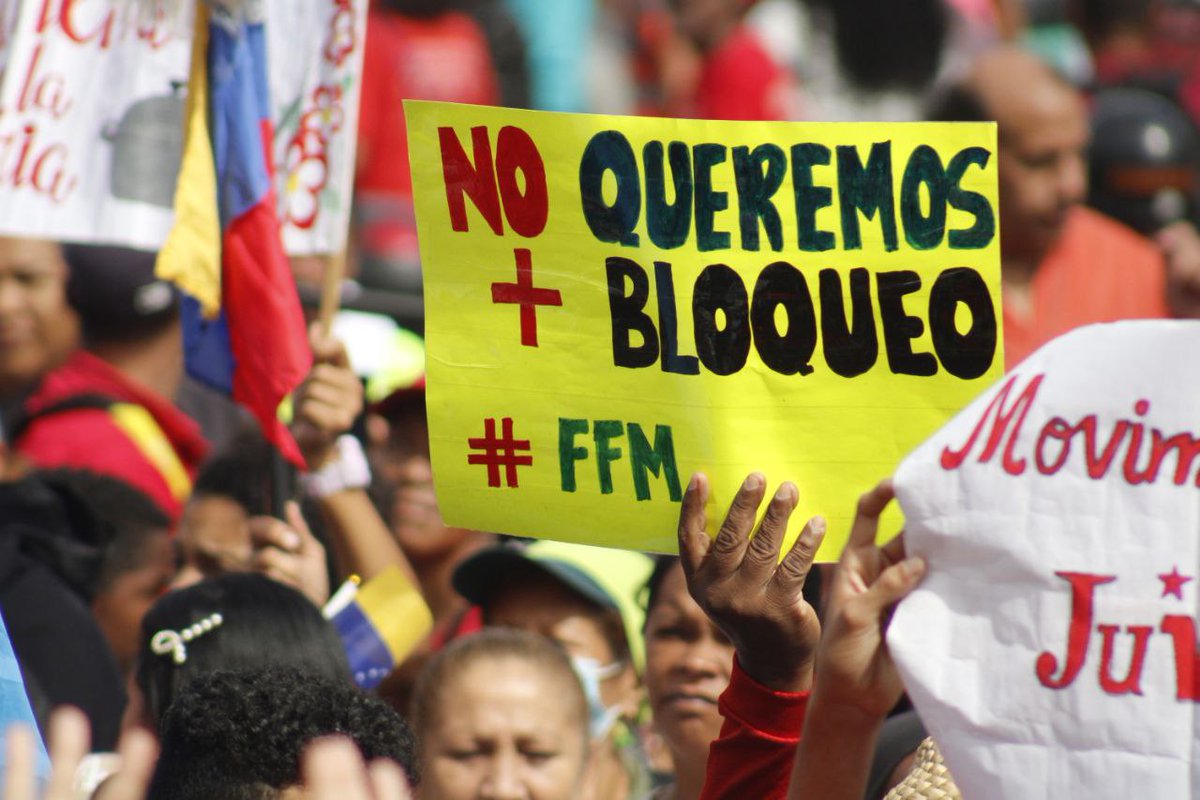 #2Jun | 🇻🇪 📢 ¡Basta de acoso económico! #VenezuelaSinSanciones <a href="/NicolasMaduro/">Nicolás Maduro</a> <a href="/_LaAvanzadora/">Yelitze Santaella</a> <a href="/Mippcivzla/">mippci</a> ,@MPPEDUCACION <a href="/Berzabethg1/">Berzabethgandicaoficial</a> <a href="/FreddyBernal/">Freddy Bernal</a> <a href="/KaremDeBernal/">Karem Durán de Bernal</a> <a href="/delcyrodriguezv/">Delcy Rodríguez</a> <a href="/dcabellor/">Diosdado Cabello R</a>