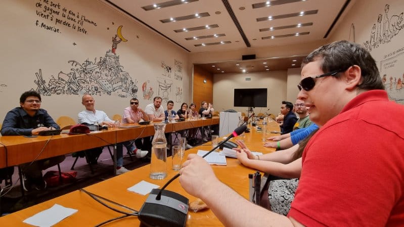 100Handinamique's tweet photo. Riche échange avec @JBoroy ce jour autour des enjeux de la #jeunesse et du #Handicap.
Nos délégués internationaux ont présenté les situations de leurs pays  : les questions d'autoreprésentation, de désinstitutionalisation et d'application de la #CIDPH...
#international #RNAT2023 https://t.co/im2lN9ltWe