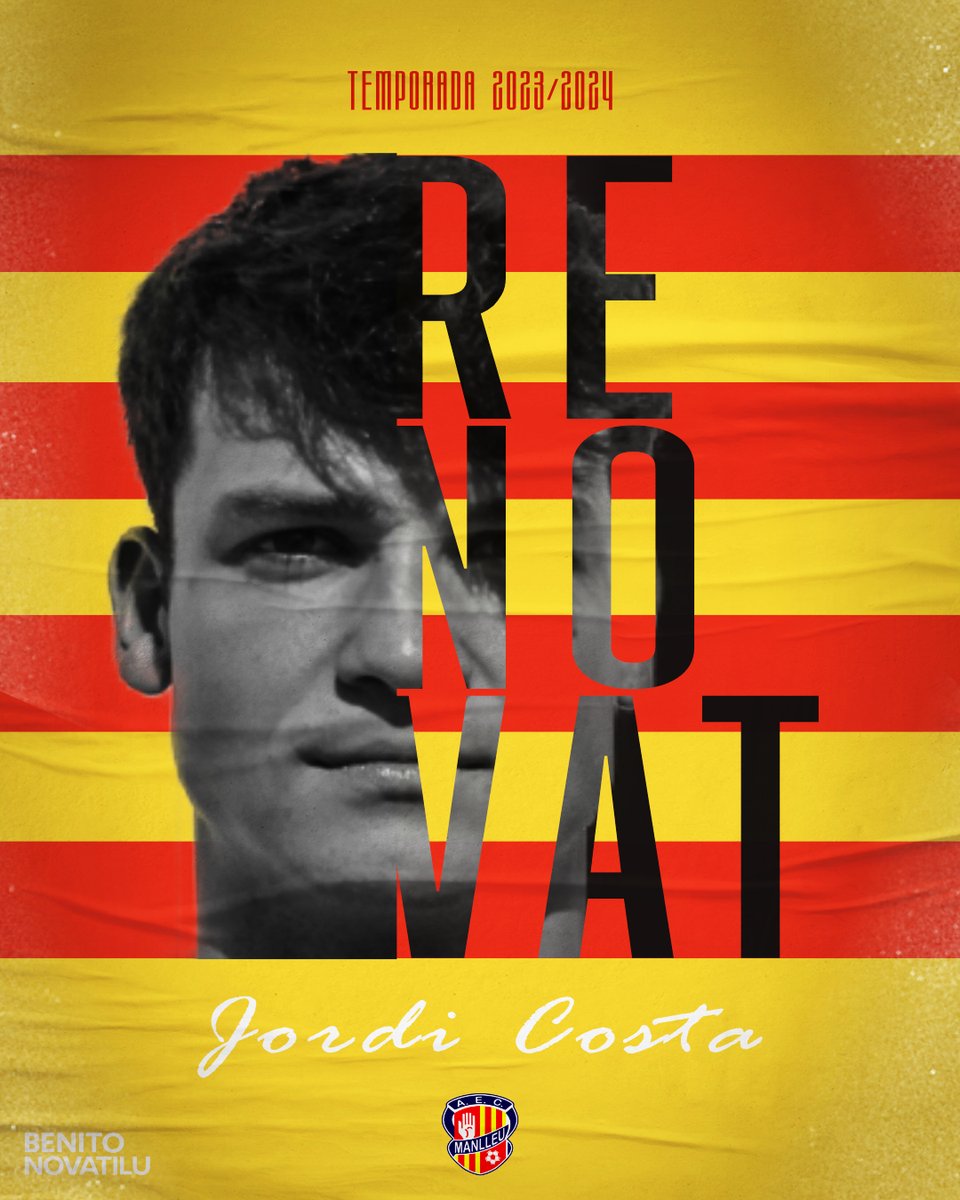 𝗥𝗘𝗡𝗢𝗩𝗔𝗧‼️

➡ Jordi Costa seguirà defensant, una temporada més, l'escut de l'AEC Manlleu.

🫀 El jove lateral s'ha convertit en un dels puntals de la nostra defensa gràcies a la seva potència i recorregut!

Jordi Costa és del Manlleu ! 💛❤️

🔴🟡 #somdelmanlleu #1cat1