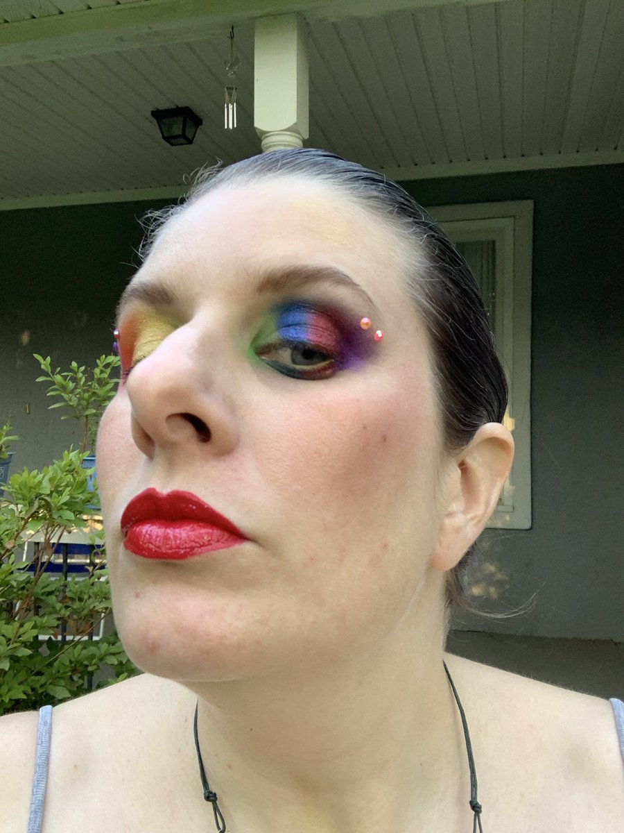 OSP_FL's tweet photo. Todays makeup to stream Diablo 4. #happypridemonth #diabloiv #diablo4 #rainbowsforeverybody 🏳️‍🌈🌈🏳️‍🌈🌈🏳️‍🌈 https://t.co/ceVf9yzoOK