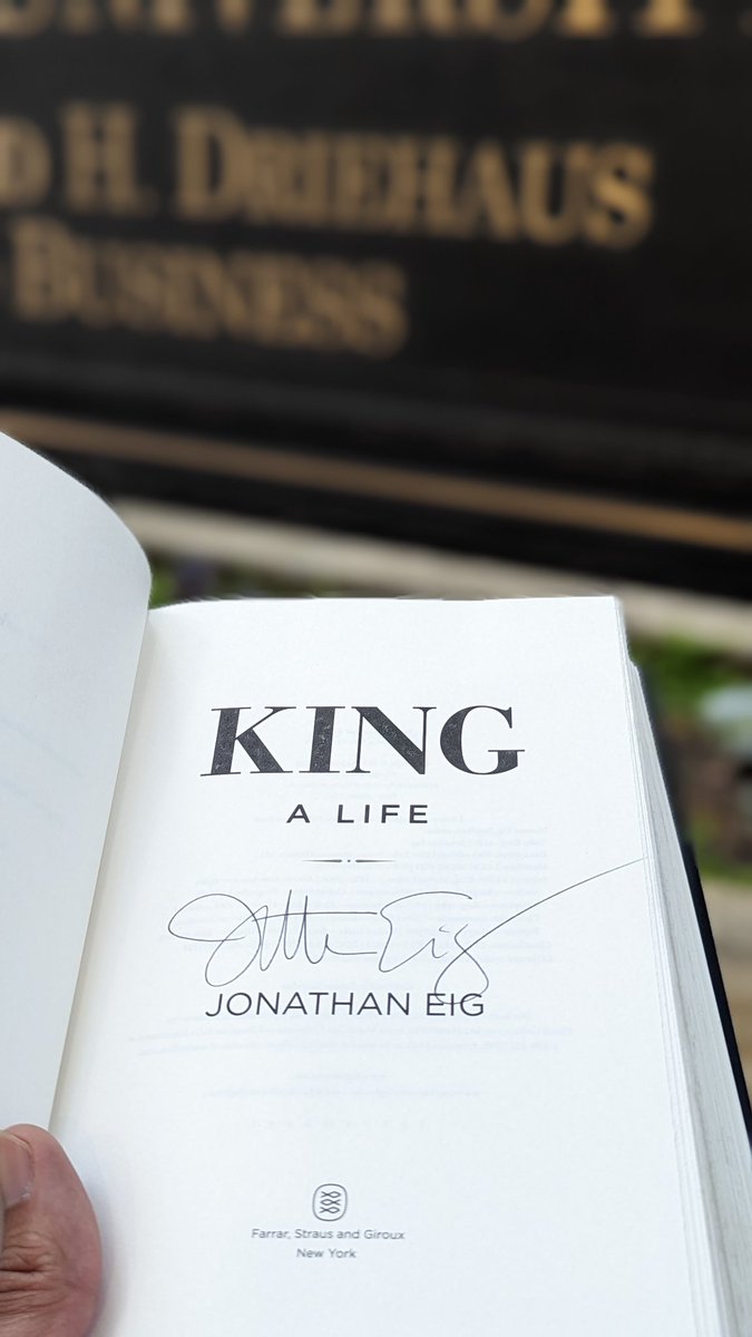 I just rushed over and snagged one of your signed copies at the DePaul <a href="/BNBuzz/">Barnes & Noble</a>, <a href="/jonathaneig/">Jonathan Eig</a>. Looking forward to reading your great work.