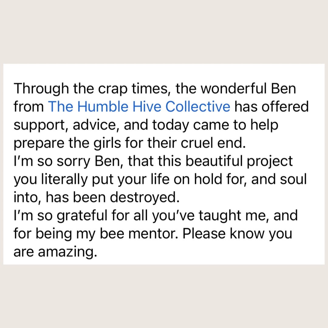 VastHarvestPerm's tweet photo. More death 😭
I don’t have any words right now 😭
Heartbroken and angry for Shannon and what they’re about to go through😭
We’re sorry and we send you our prayers and blessings. We will continue to fight this madness 😭🐝💛
@beethecure
.
#stopkillingthebees
#enoughisenough
#savethebees
#honeybees
#varroamite
#varroa
#bees
#pollinators
#vastharvestpermaculture