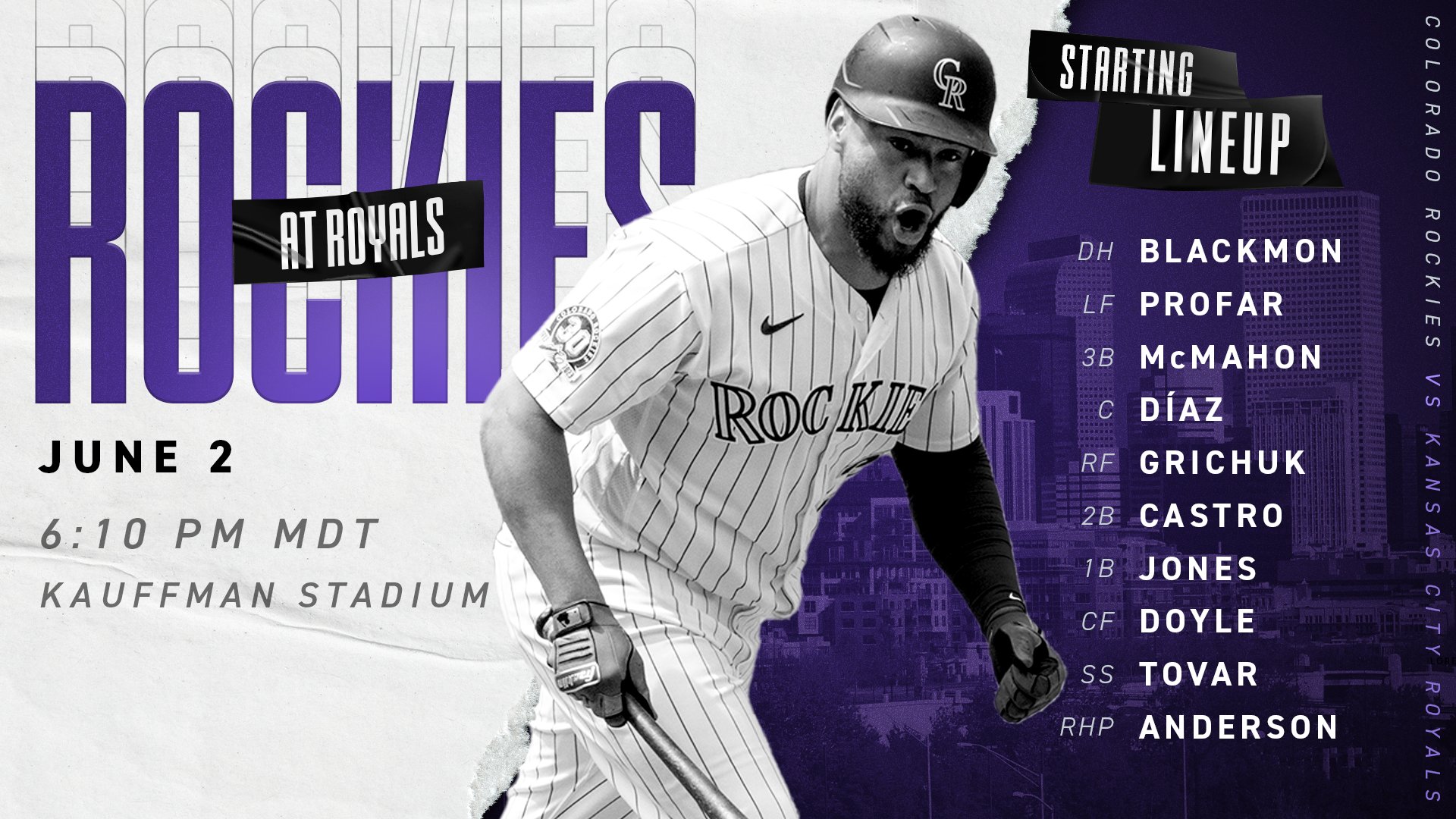 Colorado Rockies on Twitter: Game one of three in KC