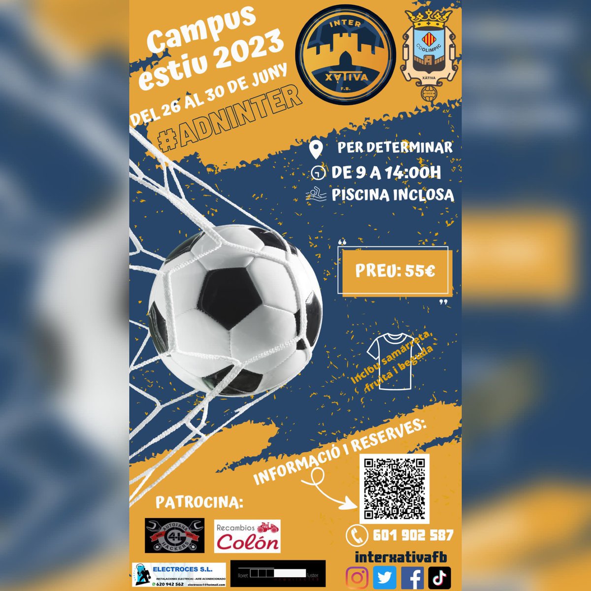 interxativafb's tweet photo. Apuntat al nostre campus d’estiu! Coneix el nostre projecte! 🤍💙💛⚽️#ADNINTER https://t.co/pGhDWFOC2I