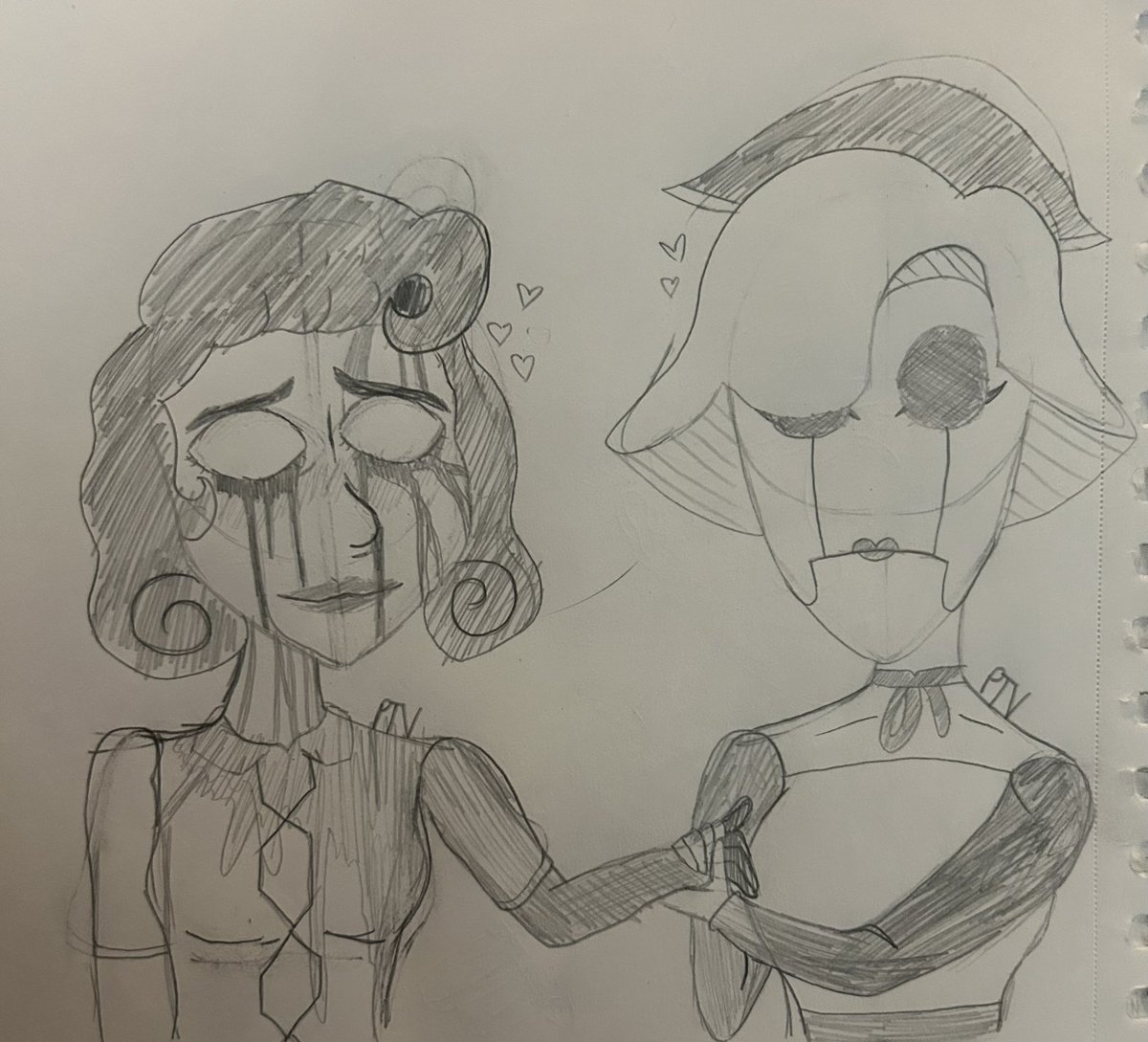 Porclain_TV's tweet photo. Audrey and betty, some of the best couples there, just the sweetest things, i cant wait to see them interact more later on, and happy pride month💖🏳️‍🌈 i hope to maybe digitalize this later
#BATDR #Audreydrew #Bettybatdr
#Bendy_and_the_Dark_Revival https://t.co/7vQaAaW33f