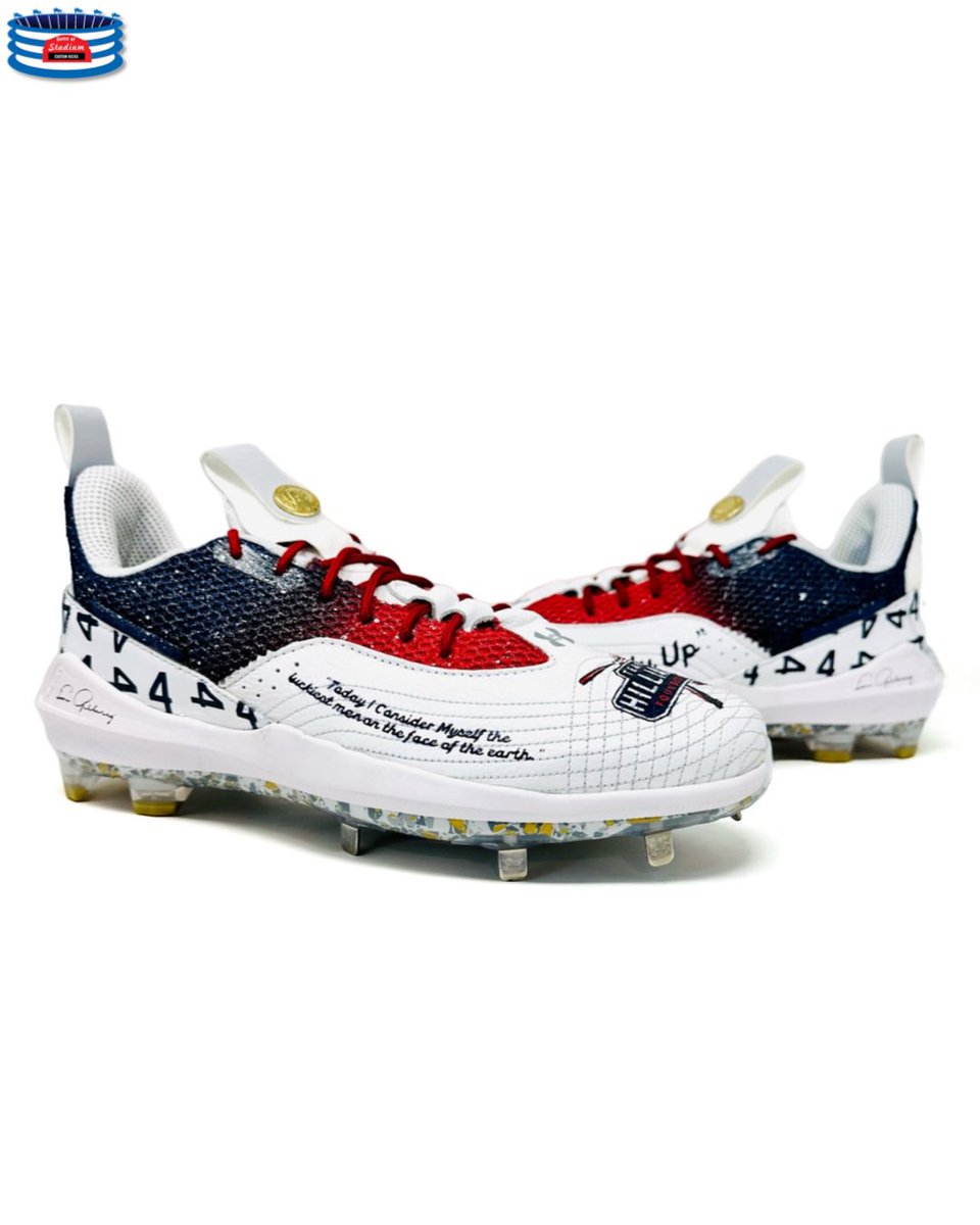 stadiumck's tweet photo. Stepping up to the plate with a purpose, we honor the legacy of Sam Hilliard's (@SamHilliard22) father Jim and join the fight against ALS on this special day, Lou Gehrig's Day.
These custom cleats symbolize strength, resilience, and our unwavering support for the Hilliard family (@TeamHilliardALS) as they inspire us all with their courage and determination.