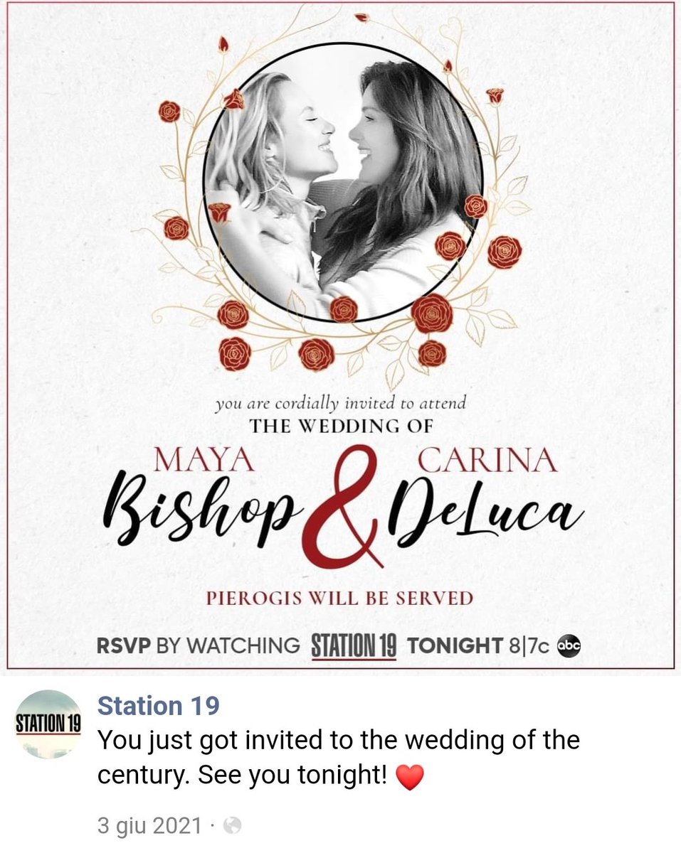 SaraOrelli's tweet photo. The wedding of the century! ❤️
Two years ago, these two incredible women said their "yes" and they defended it with soul and heart, even in the worst situations.
Forever and ever..
#Station19 https://t.co/ivDVUXprUF