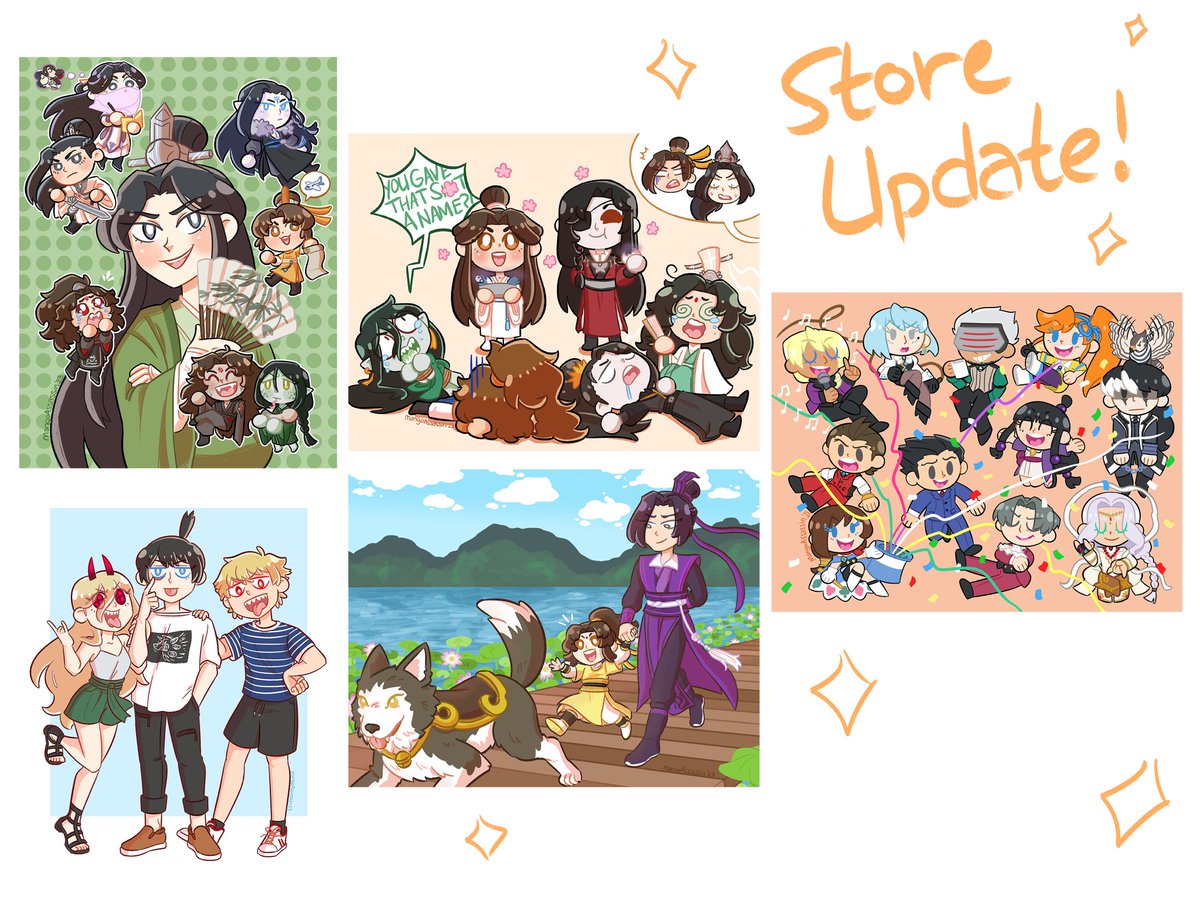 mangoasesina's tweet photo. Oh btw #storeupdate!! Put all my new (mostly danmei) 8.5x11 prints and three button sets :D https://t.co/KKuwOcv35u