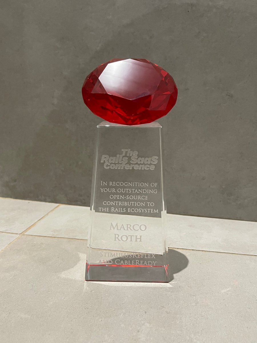 marcoroth_'s tweet image. It&apos;s a wrap! The @RailsSaaS Conference has been an incredible journey filled with learning, inspiration, meeting incredible people, and even a personal triumph!

I am beyond grateful for the super unexpected appreciation. Huge thanks to @andrewculver for making this happen! ❤️