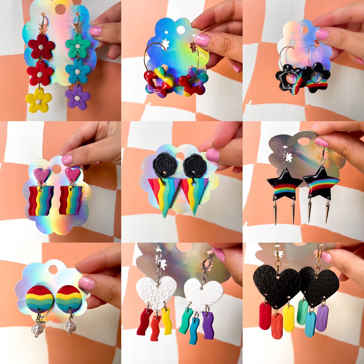 Pride Collection is ready to go! 
#smallshop #pride #Pride2023 #pridemonth #lgbtqcommunity #earrings #jewelry #handmade