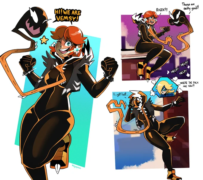 Thinking about that time I drew the Mario Princesses as Spider girls
