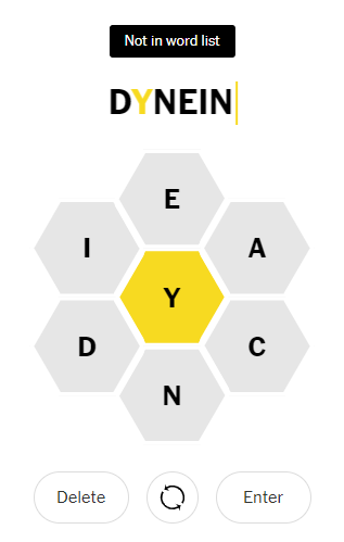 Dynein is most definitely a word! Come on Spelling Bee!