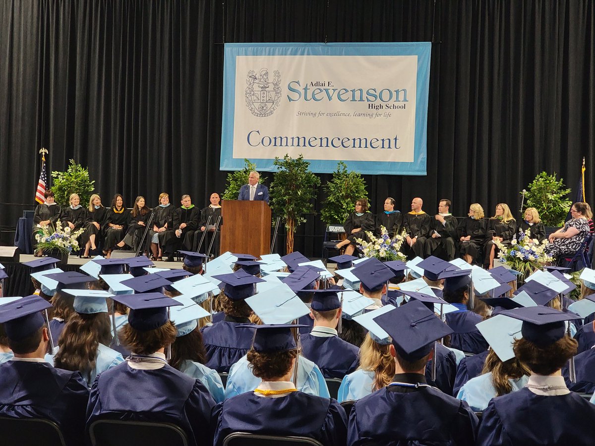 The honored alumni speaker, Mr. Steven Kiefer, SHS Class of 1981, addresses the Class of 2023.
