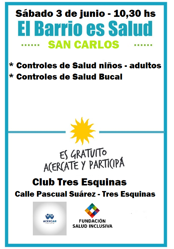 ForoSaludMza's tweet photo. Mañana! Dispositivo Sanitario en #SanCarlos  
#ElBarrioEsSalud #Mendoza ✅🇦🇷 https://t.co/0yMBZWJ6Ch